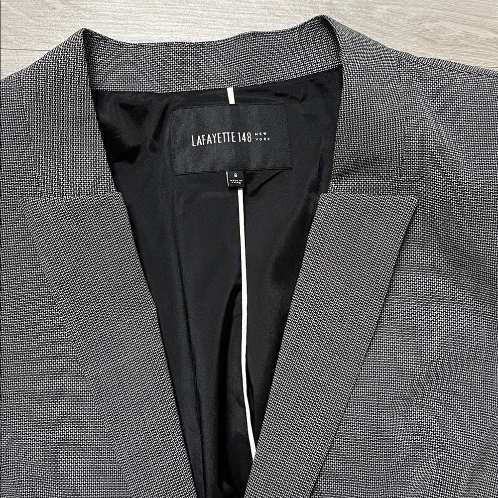 💎 Lafayette 148 Charcoal Women's Blazer size 6. - Picture 2 of 7